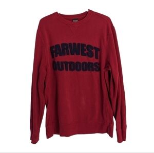 Far west outdoors dark red signature sweatshirt Large c1